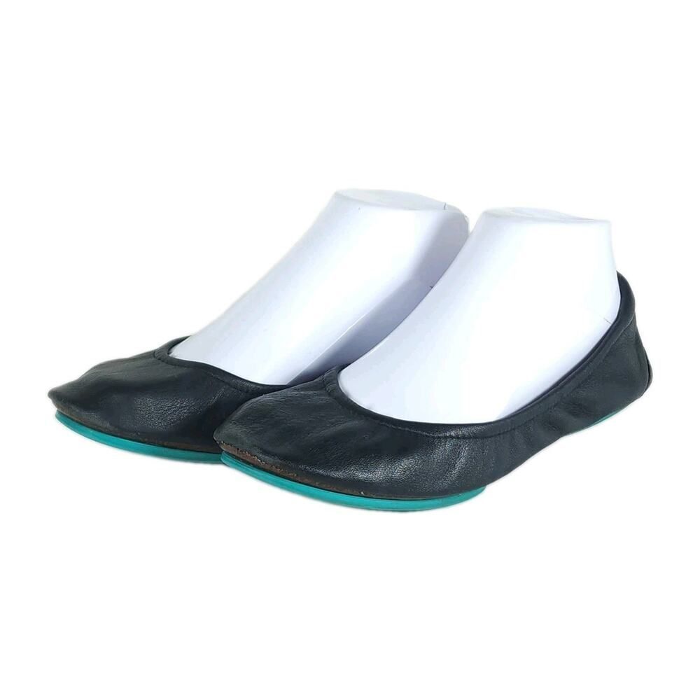 Tieks by Gavrieli Women’s US8 Black Leather Slip on Flat Ballet Shoes